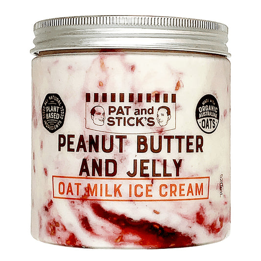 Pat and Stick's Oat Milk Ice Cream Peanut Butter and Jelly | Harris Farm Online