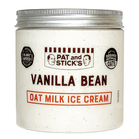Pat and Stick's Oat Milk Ice Cream Vanilla Bean | Harris Farm Online