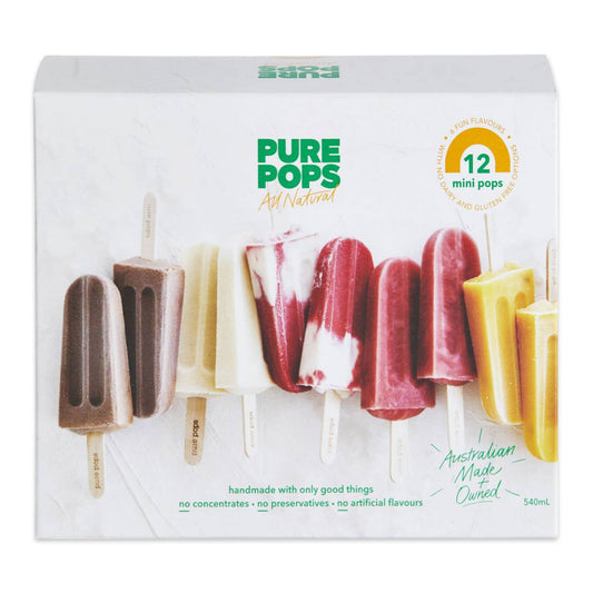 Pure Pops Assorted Mini Pops Ice Cream x12 540ml | Harris Farm Online