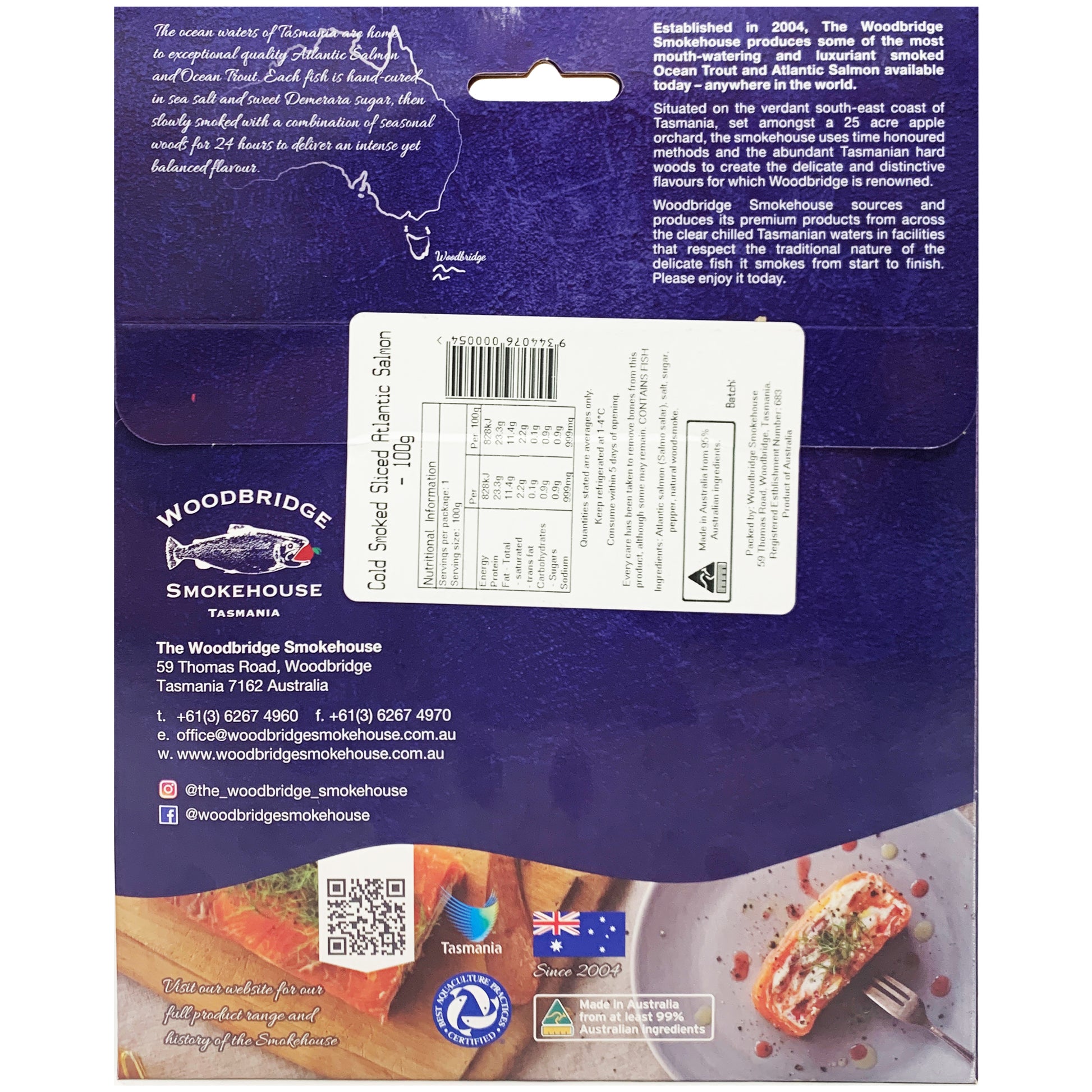 Woodbridge Smokehouse Cold Smoked Atlantic Salmon | Harris Farm Online
