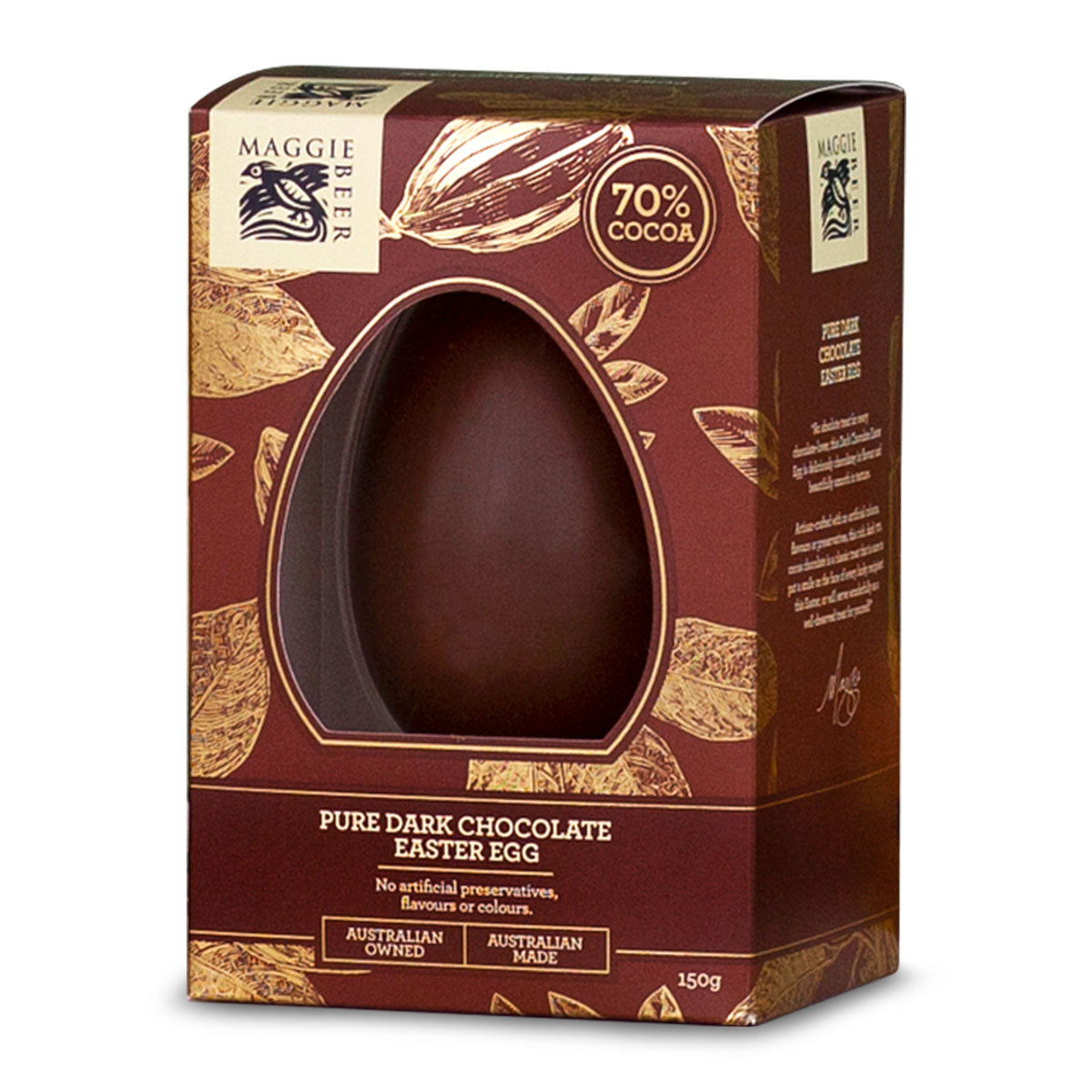 Maggie Beer Pure Dark Chocolate Easter Egg 150g