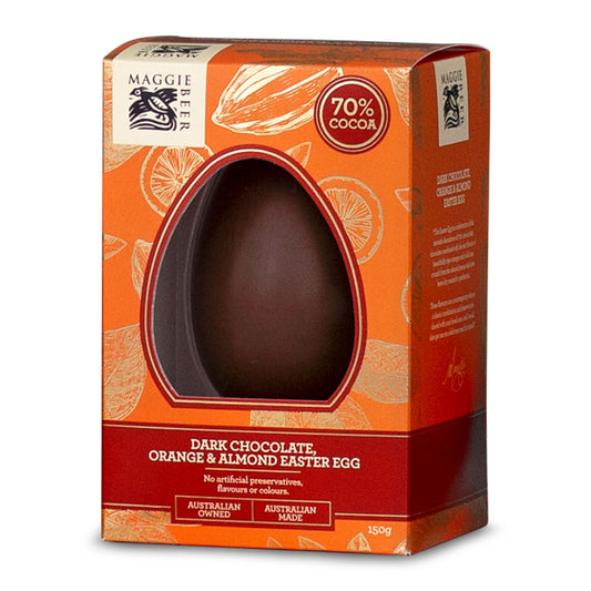 Maggie Beer Dark Chocolate Orange and Almond Easter Egg 150g