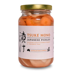 Tsuke Mono Japanese Pickles Heirloom Carrot and Daikon Radish with Mandarin Yuzu 400g | Harris Farm Online