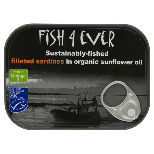 Fish 4 Ever Sardine In Sunflower Oil 100g , Grocery-Can or Jar - HFM, Harris Farm Markets
 - 1