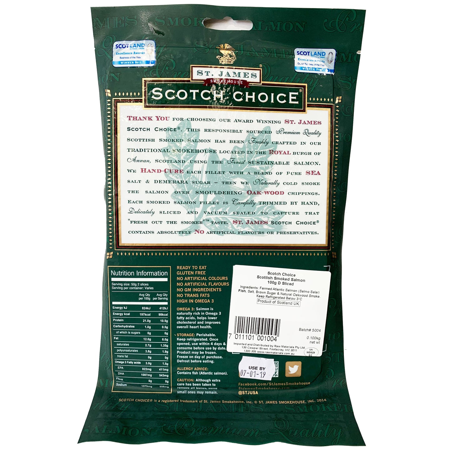 Salmon - Scottish Smoked (100g) St James