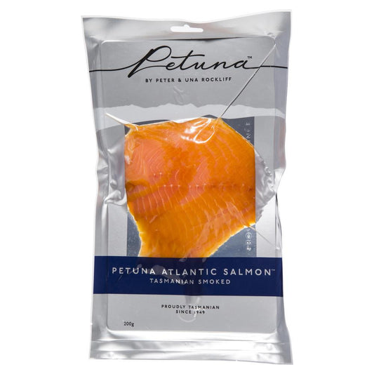 Petuna Atlantic Salmon Tasmanian Smoked 200g , Frdg3-Seafood - HFM, Harris Farm Markets
 - 1