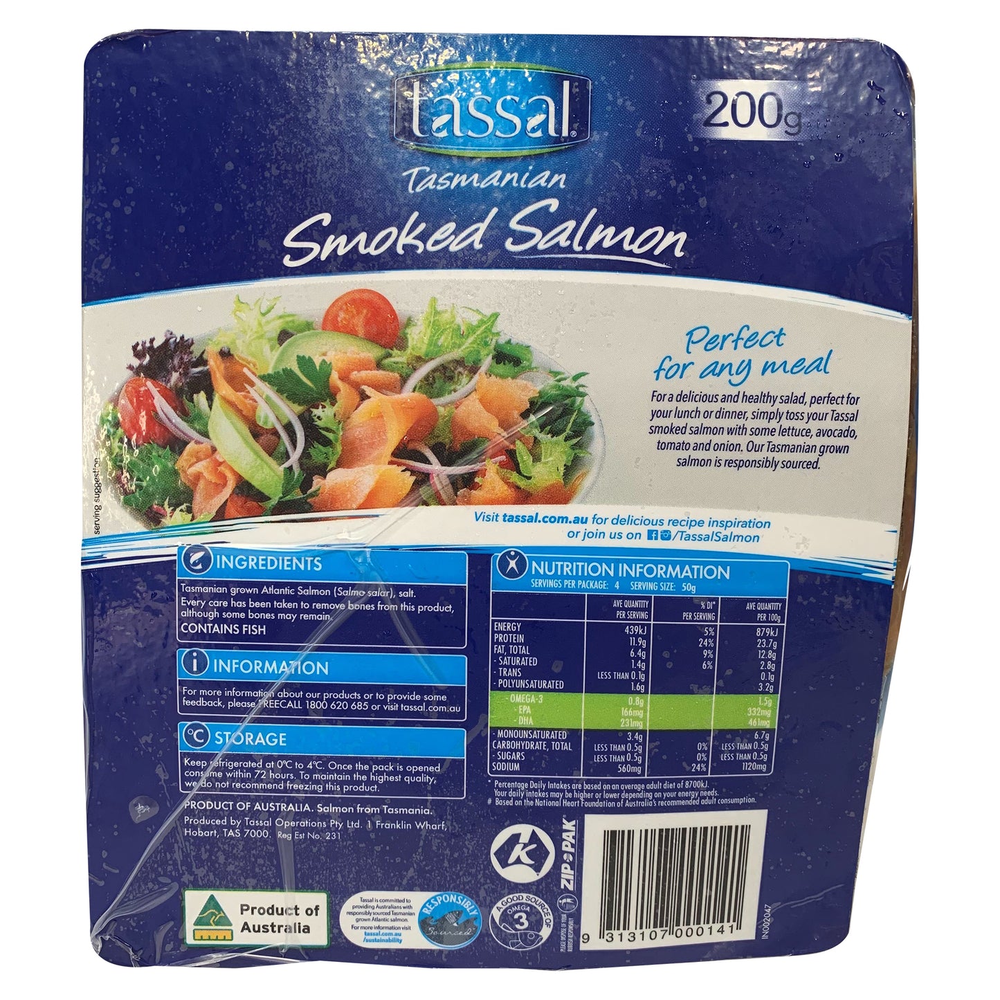 Salmon - Tasmanian Smoked (200g) Tassal