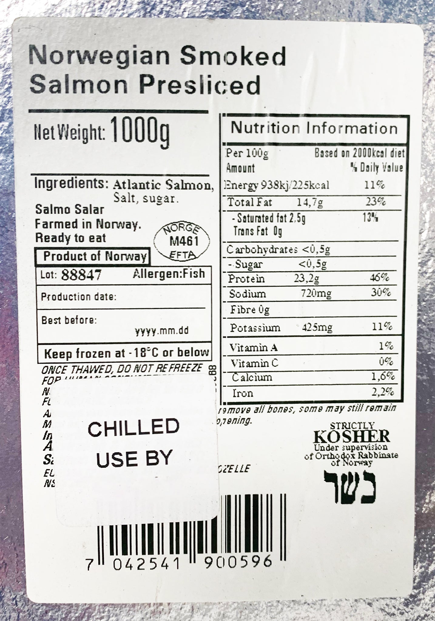Norsk Norwegian Smoked Salmon 1kg