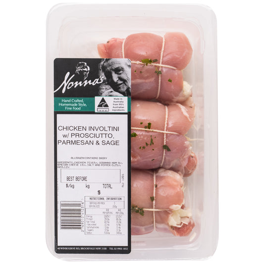 Nonna's Chicken Involtini with Prosciutto, Parmesan and Sage  | Harris Farm Online