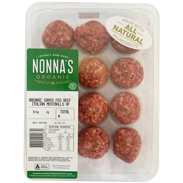Nonna's Organic Grass Fed Beef Italian Meatballs | Harris Farm Online