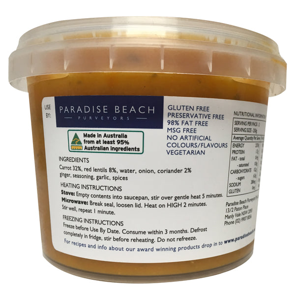 Paradise Beach Soup Carrot and Coriander 500g