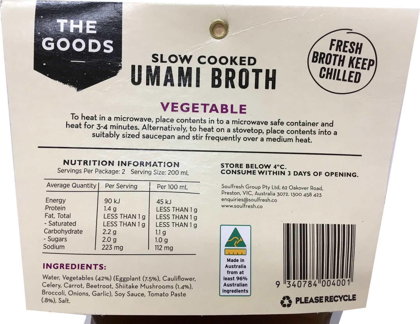 The Goods - Umami Broth - Vegetable (400mL)