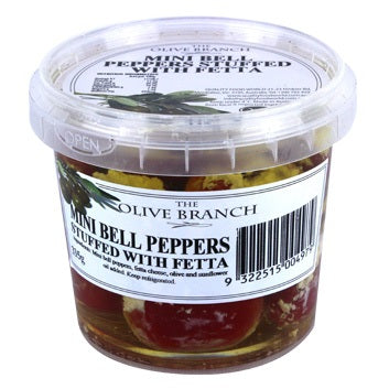 The Olive Branch - Mini Red Bell Peppers - Stuffed with Fetta (335g)