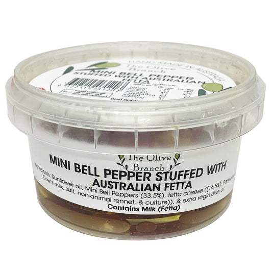 The Olive Branch - Mini Bell Pepper - Stuffed with Australian Fetta (200g)
