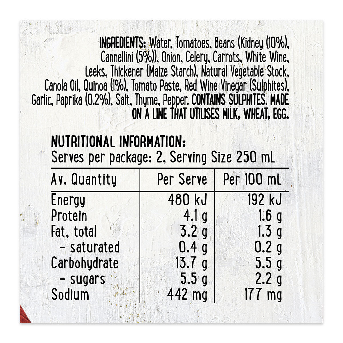Harris Farm Soup Beany Tuscan 500ml | Harris Farm Online