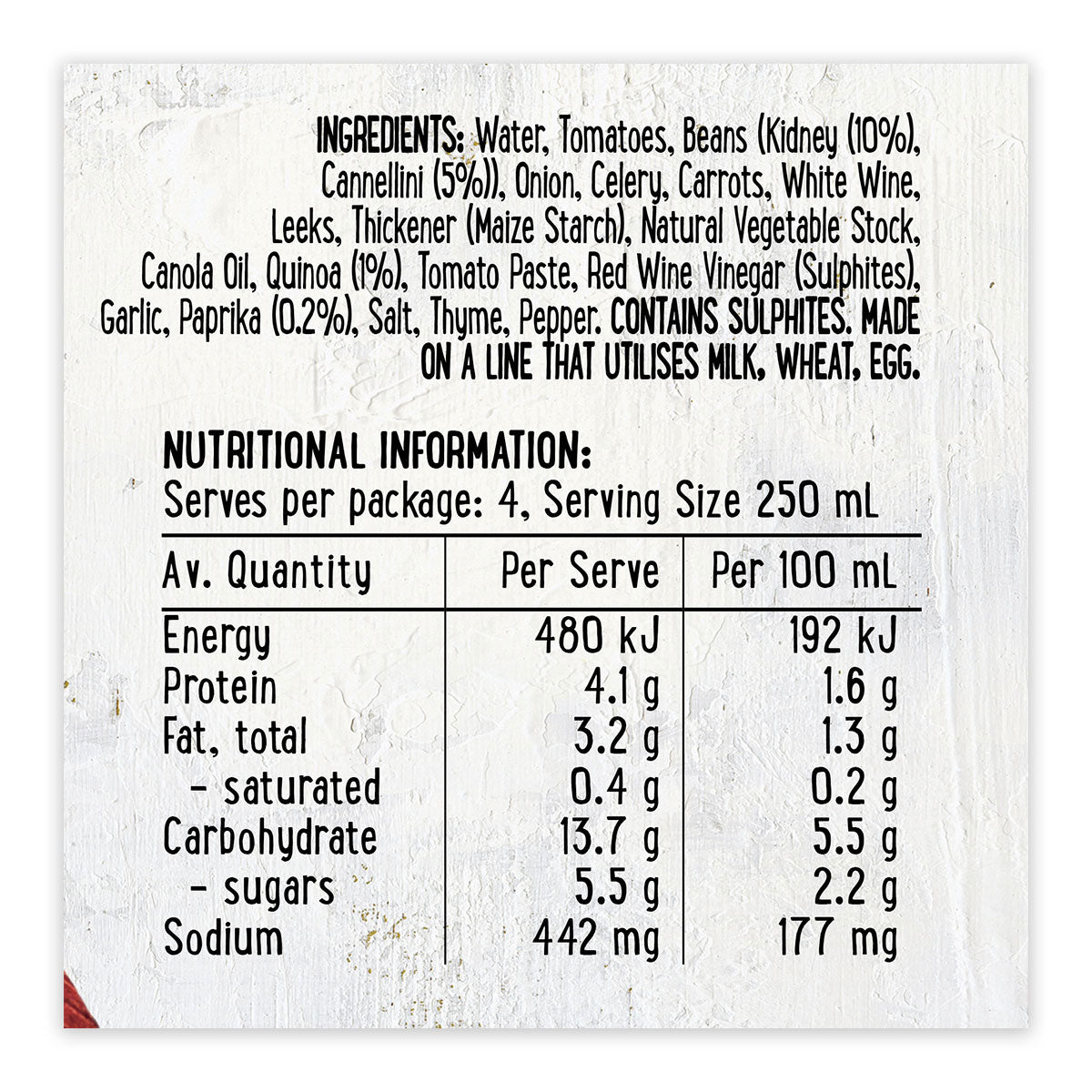 Harris Farm Soup Beany Tuscan 1L | Harris Farm Online