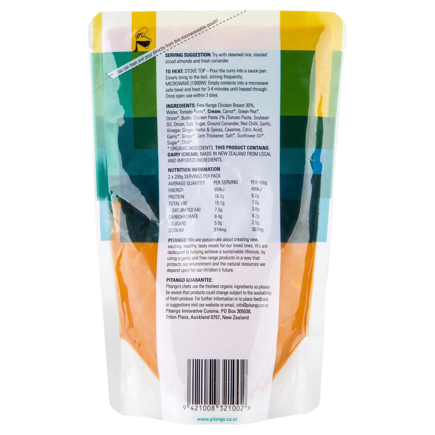 Pitango Organic  Butter Chicken Curry 400g , Frdg3-Meals - HFM, Harris Farm Markets
 - 2
