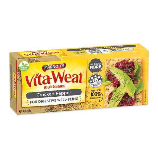 Arnotts Vita-Weat Cracked Pepper Crackers 250g | Harris Farm Online