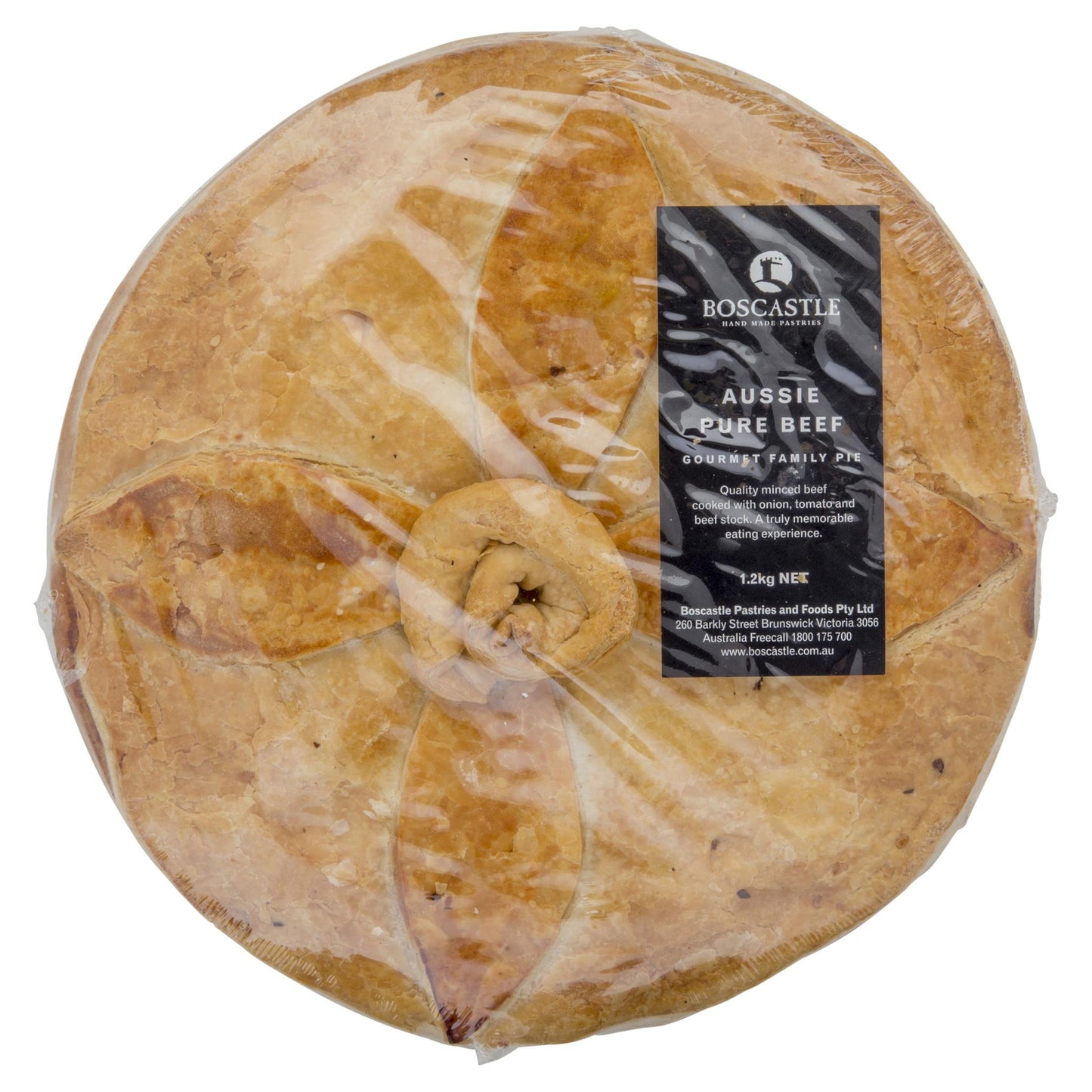 Boscastle Aussie Pure Beef Gourmet Family Pie 1.2kg , Frdg3-Meals - HFM, Harris Farm Markets
 - 1