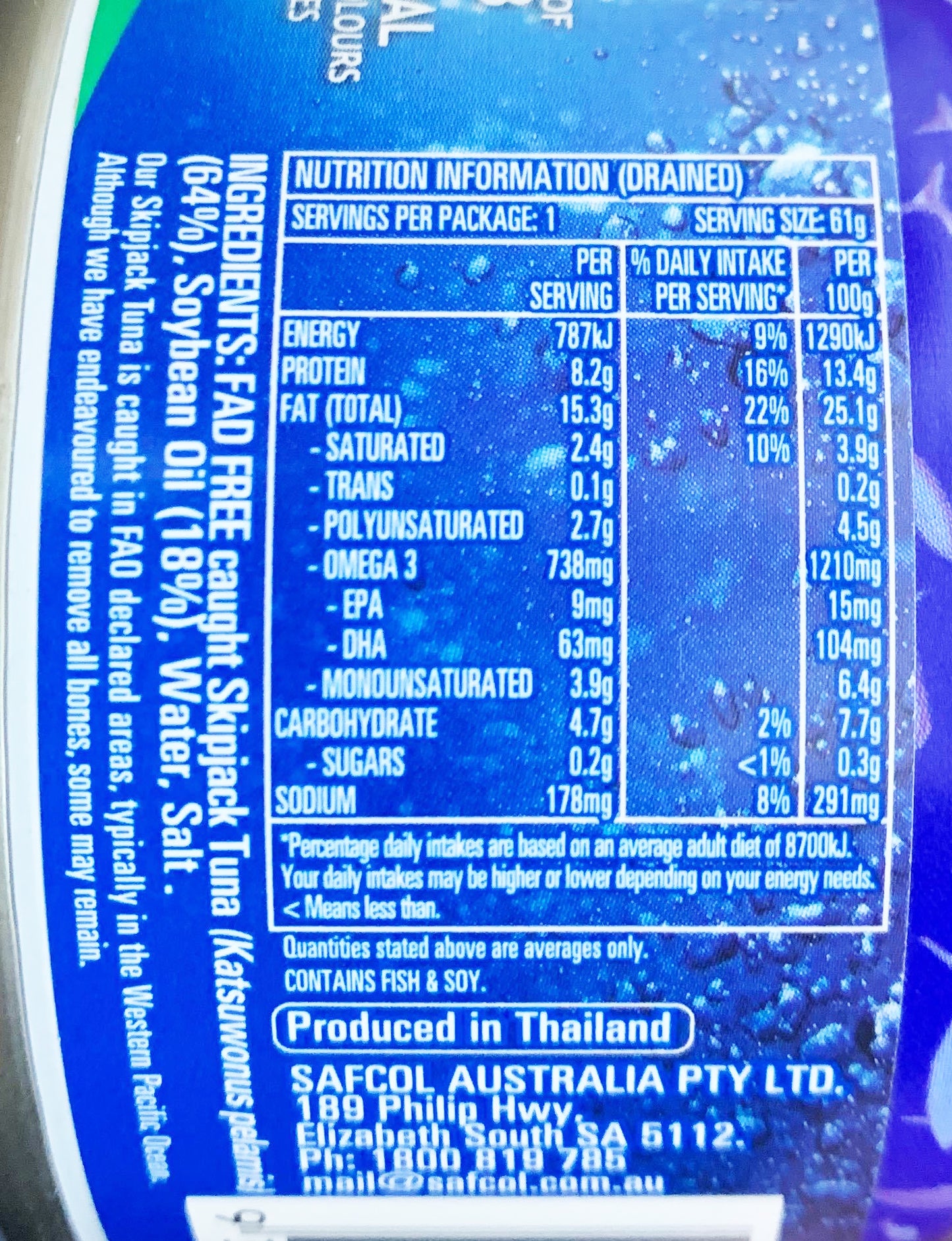Safcol Tuna Sandwich Tuna 95g