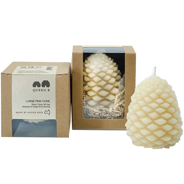 Queen B Large Pine Cone Candle | Harris Farm Online