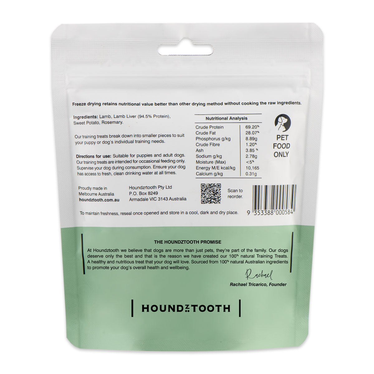 Houndztooth Training Dog Treats Lamb 50g | Harris Farm Online