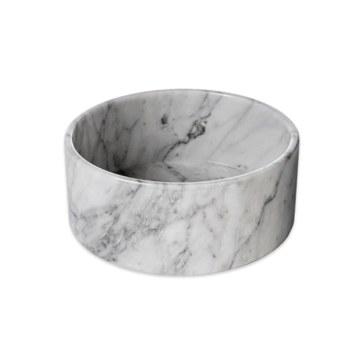 Houndztooth Marble Dog Bowl White Carrara Small | Harris Farm Online