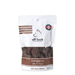 Off Leash Dog Treats Kangaroo and Pumpkin 250g | Harris Farm Online