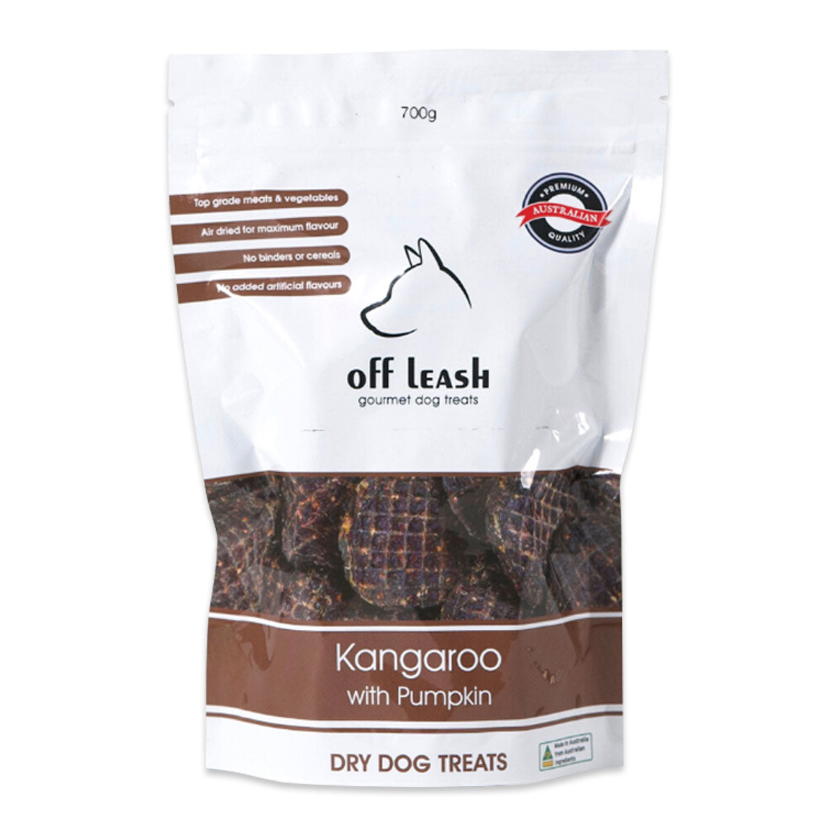 Off Leash Dog Treats Kangaroo and Pumpkin 700g | Harris Farm Online
