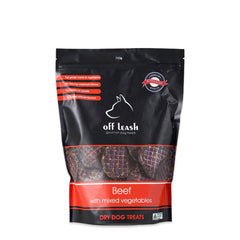 Off Leash Dog Treats Beef and Mixed Vegetables 250g | Harris Farm Online