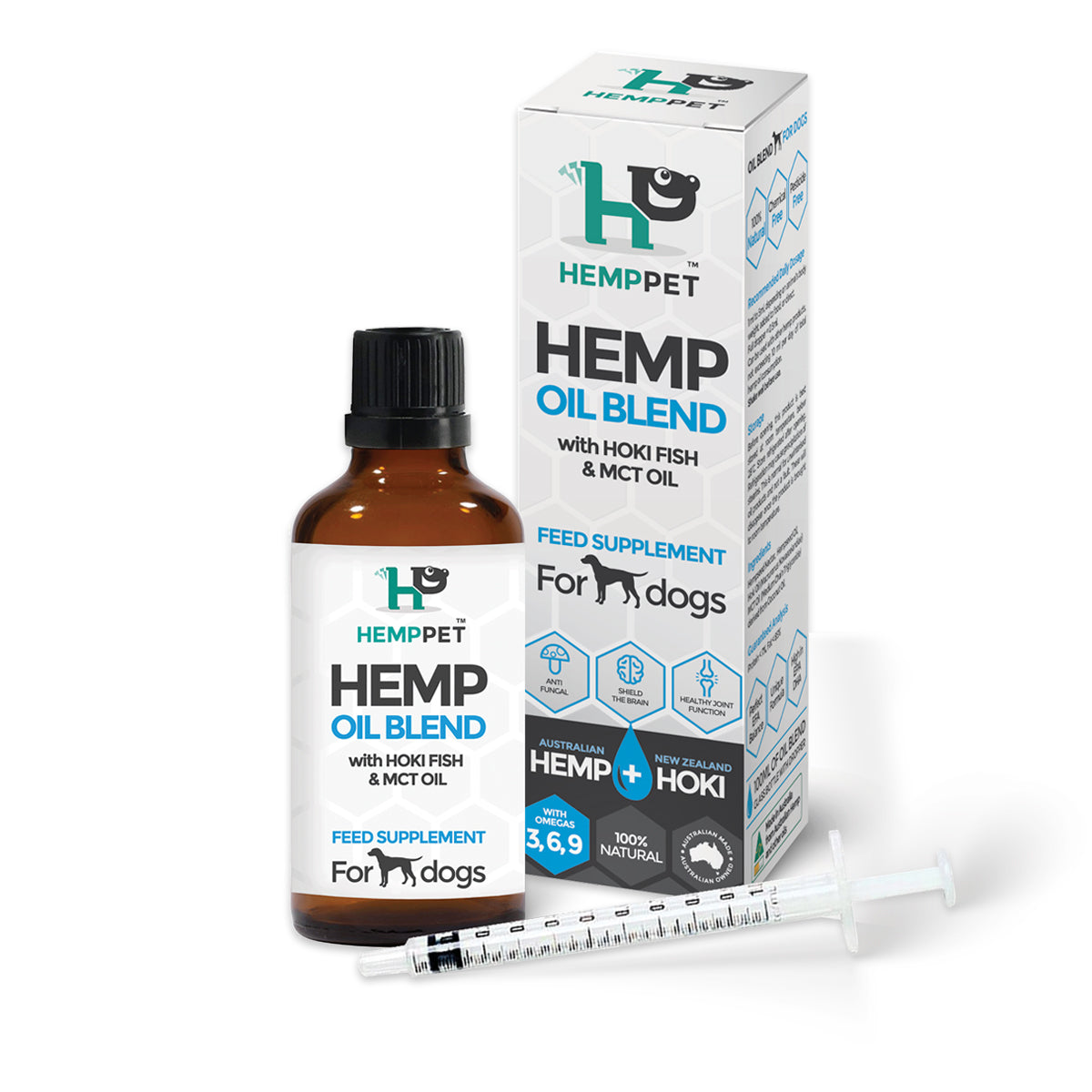 Hemp Pet Hoki Fish and MCT Dog Hemp Oil 100ml | Harris Farm Online