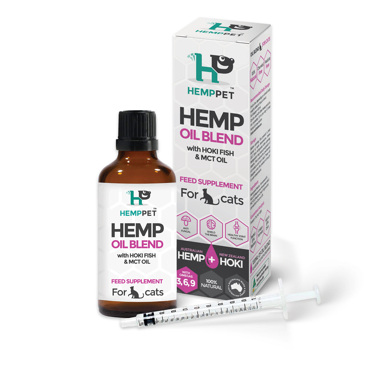 Hemp Pet Hoki Fish and MCT Cat Hemp Oil 100ml | Harris Farm Online