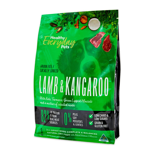 Healthy Everyday Pets Lamb and Kangaroo Dry Dog Food 3kg | Harris Farm Online