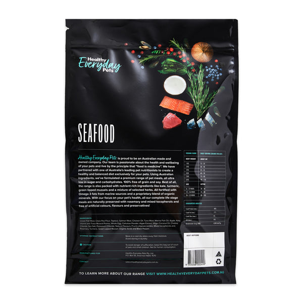 Healthy Everyday Pets Seafood Dry Cat Food 3kg | Harris Farm Online