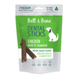 Bell and Bone Chicken Mint and Seaweed Medium Dog Dental Sticks 182g | Harris Farm Online