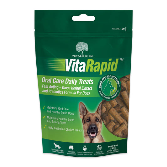 Vetalogica Vitarapid Oral Care Dog Treats 210g | Harris Farm Online