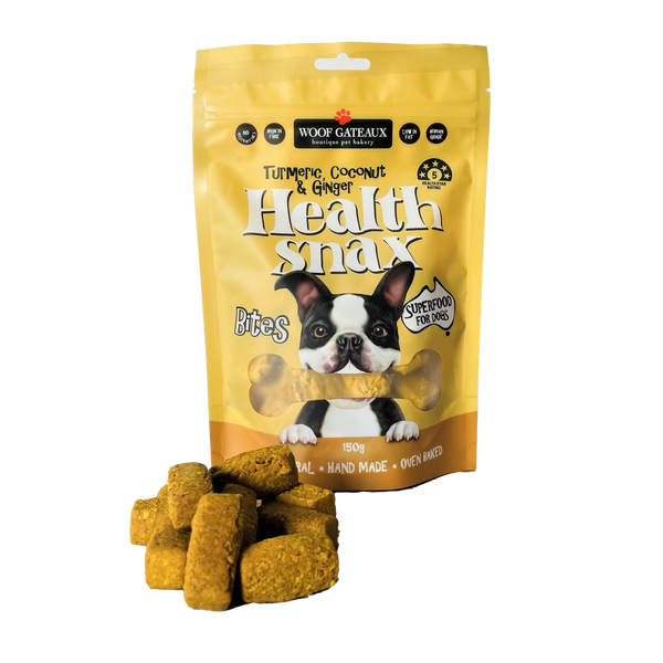 Woof Gateau Health Snax Turmeric Coconut and Ginger 150g