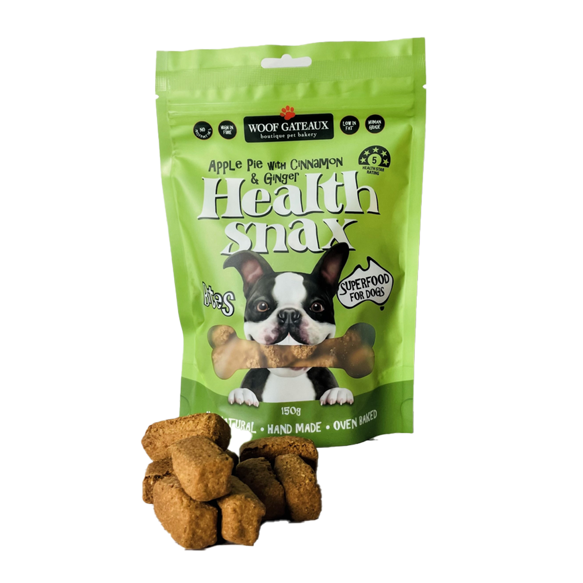 Woof Gateau Health Snax Apple Pie with Cinnamon and Ginger 150g
