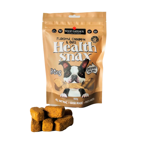 Woof Gateau Health Snax Flaxseed Cinnamon and Oats 150g