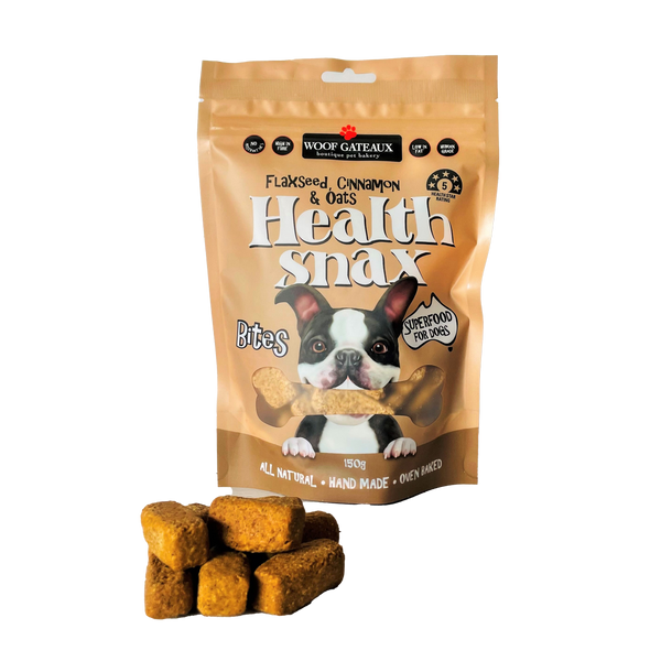 Woof Gateau Health Snax Flaxseed Cinnamon and Oats 150g