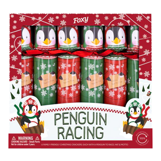 Celebration Crackers Large 12 Inch Penguin Racing Pack x6
