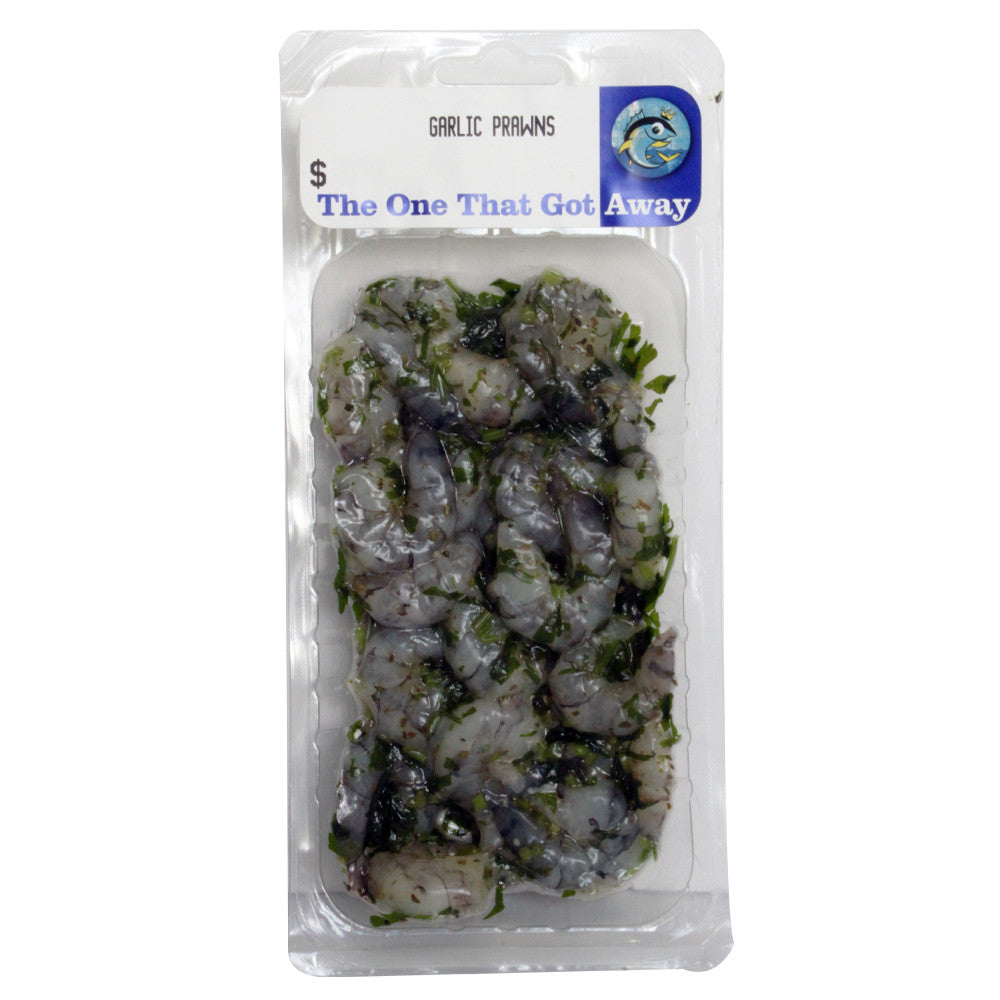Prawns Tiger Green with Garlic The One That Got Away 250-300g , Frdg3-Seafood - HFM, Harris Farm Markets
