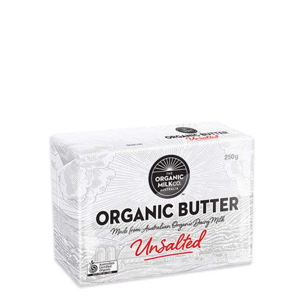The Organic Milk Co Organic Unsalted Butter 250g | Harris Farm Online