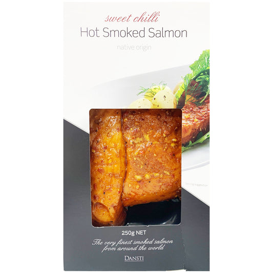 Salmon - Hot Smoked - Sweet Chilli (250g) Dansti