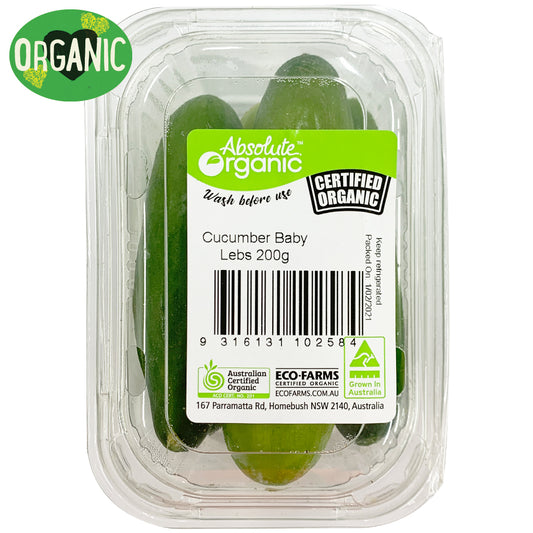 Cucumber Mini Lebanese Organic 300g