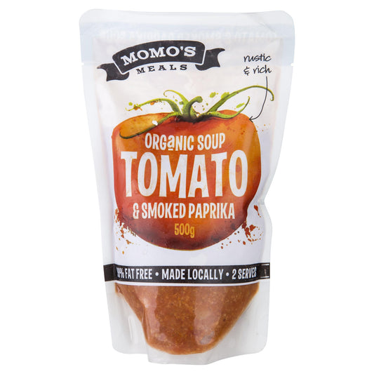 Momo Tomato & Smoked Paprika Organic Soup 500g , Frdg3-Meals - HFM, Harris Farm Markets
 - 1