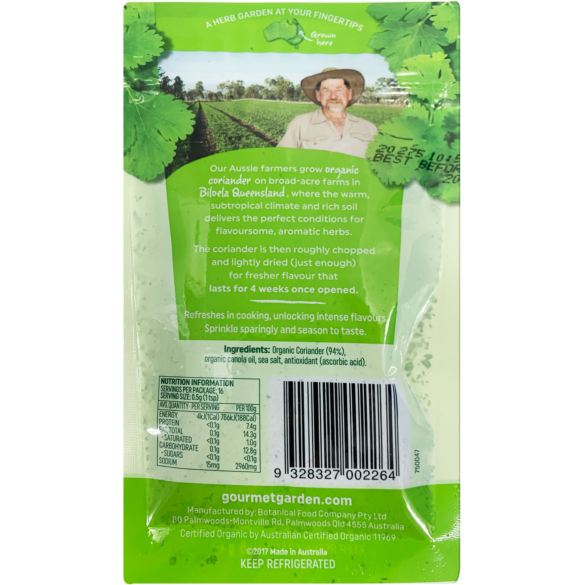 Gourmet Garden Organic Coriander Lightly Dried  | Harris Farm Online