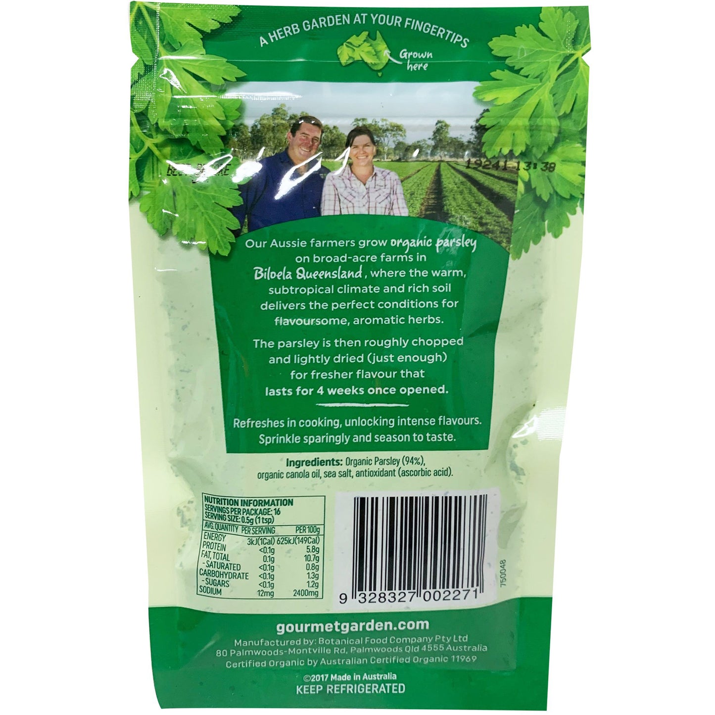 Gourmet Garden Organic Parsley Lightly Dried 8g | Harris Farm Online