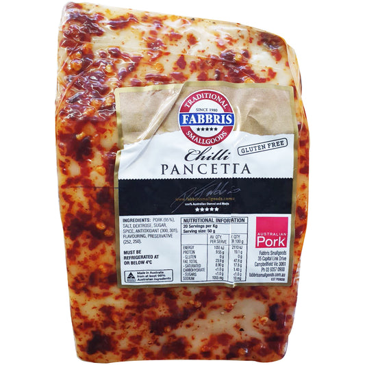 Fabbris Panchetta Chilli Gluten Free | Harris Farm Online 