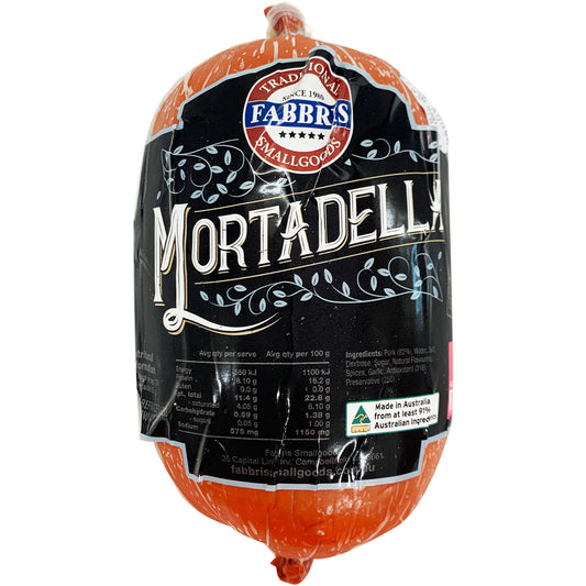 Fabris Smallgoods Mortadella Chub | Harris Farm Online